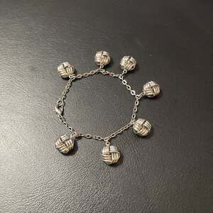Vintage Sterling Silver Knot Ball Bracelet